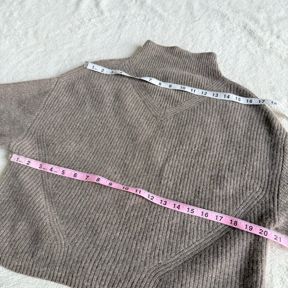 Anthropologie Cashmere Gray Mockneck Long Sleeve Sweater S - Picture 6 of 11
